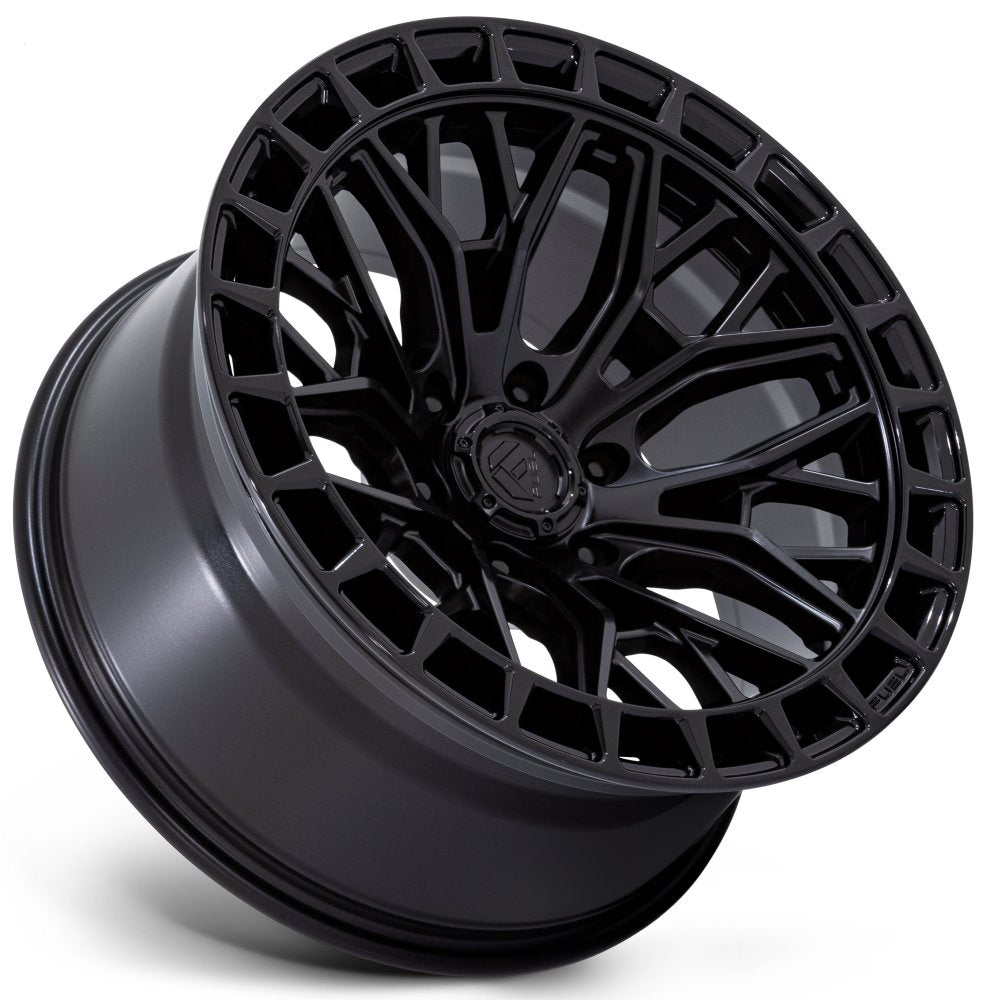 20X10 Fuel Off-Road Sigma Blackout w/ Gloss Black Lip FC869 6x5.5/139.7 -18mm - Flex Offroad