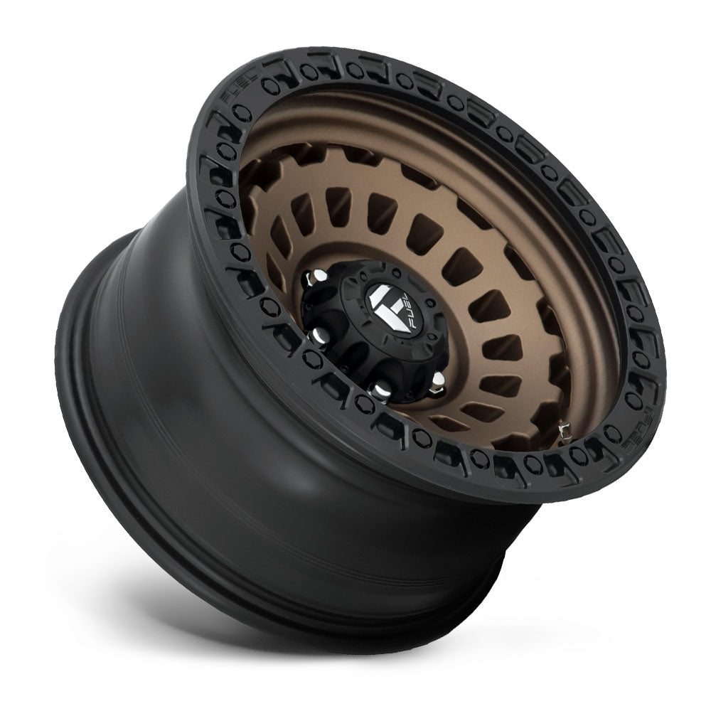 17x9 Fuel Off-Road Zephyr Bronze w/ Black Lip D634 (Truck) 5x5/127 -12mm - Flex Offroad
