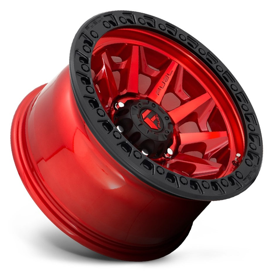 20x9 Fuel Off-Road Covert Candy Red w/ Black Ring D695 8x6.5/165 1mm - Flex Offroad