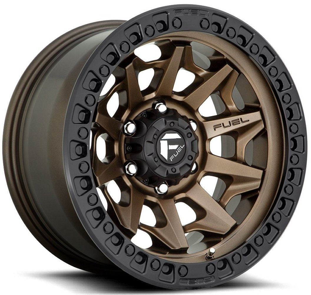 20x10 Fuel Off-Road Covert Bronze w/ Black Lip D696 8x6.5/165 -18mm