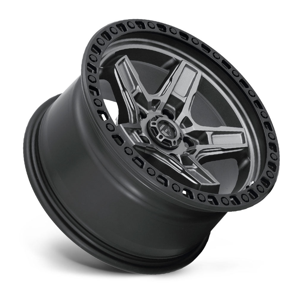 17x9 Fuel Off-Road Kicker 5 Anthracite w/ Black Lip D698 5x5/127 -12mm - Flex Offroad