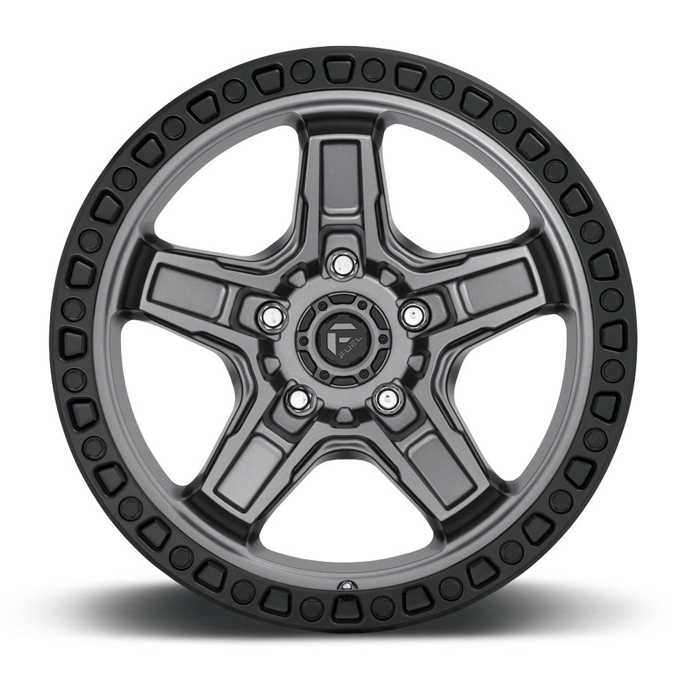 17x9 Fuel Off-Road Kicker 5 Anthracite w/ Black Lip D698 5x5/127 -12mm - Flex Offroad