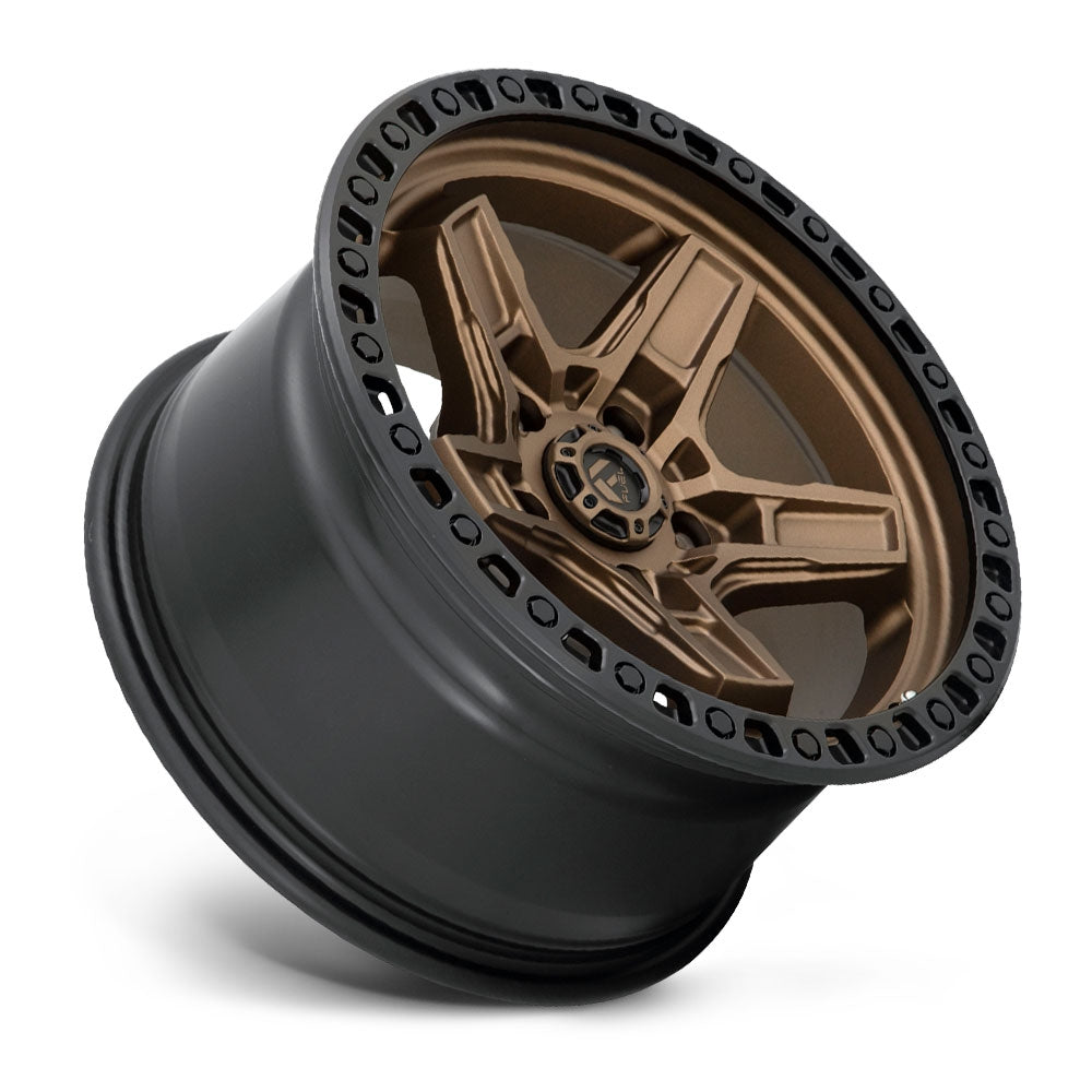 17x9 Fuel Off-Road Kicker 5 Bronze w/ Black Lip D699 5x5/127 1mm - Flex Offroad