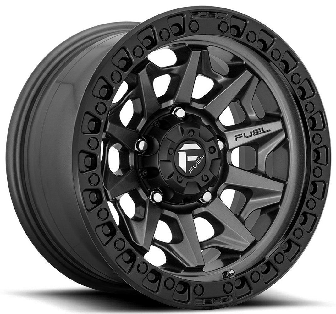 18x9 Fuel Off-Road Covert Matte Anthracite w/ Black Ring D716 5x150 20mm - Flex Offroad