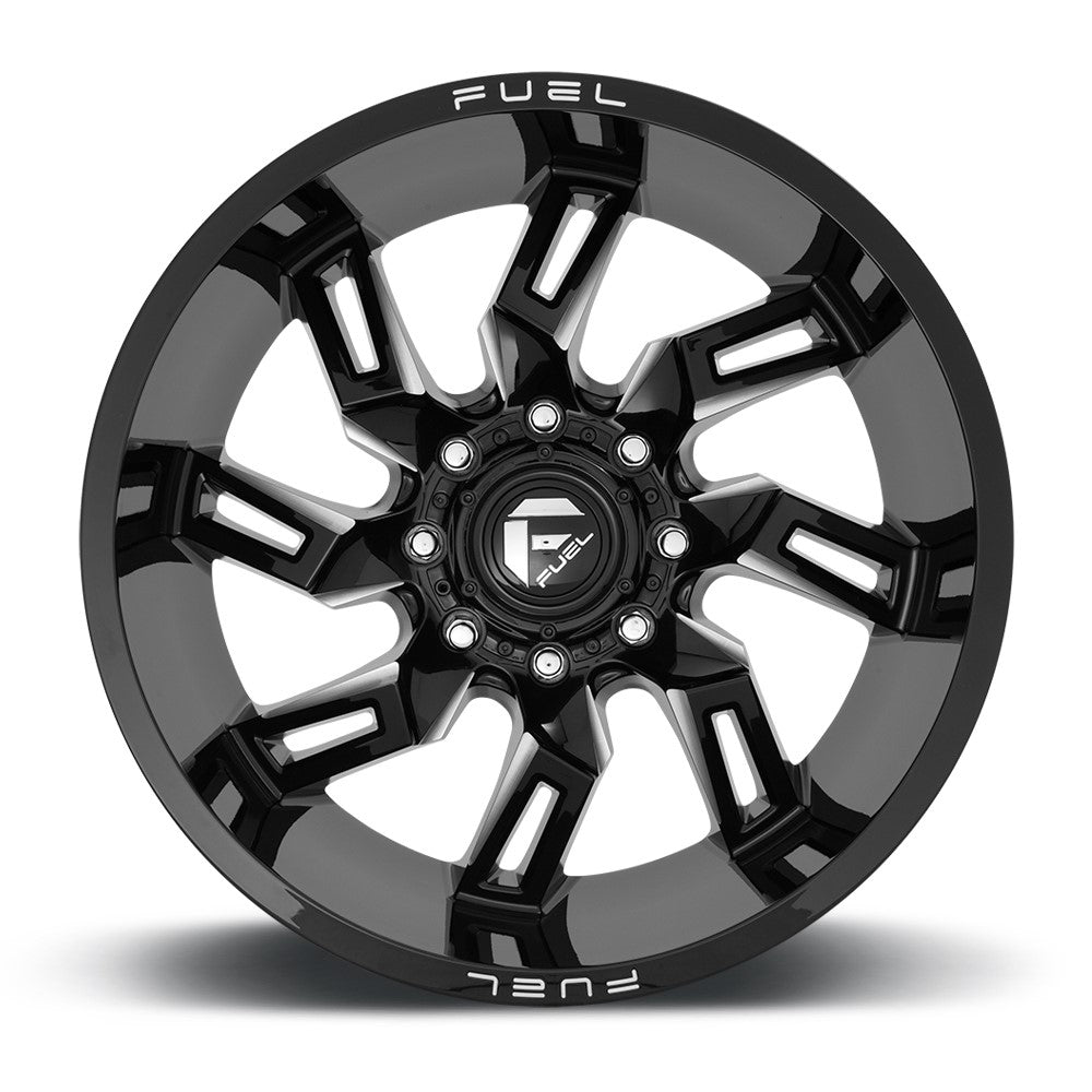 22x10 Fuel Off-Road Lockdown Gloss Black Milled D747 8x6.5/165 -18mm - Flex Offroad