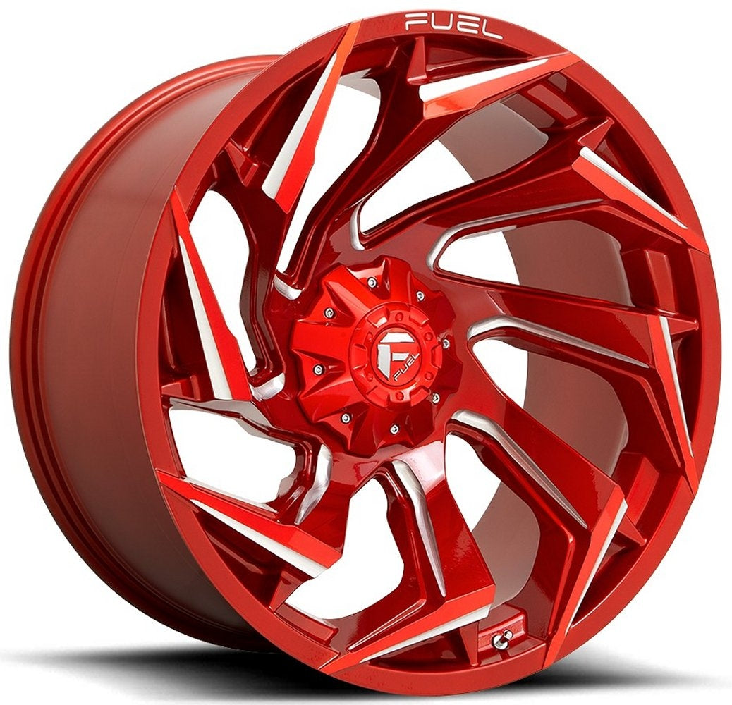 (Clearance - No Returns) 24x12 Fuel Off-Road Reaction Candy Red D754 (* May Require Trimming) 8x170 -44mm - Flex Offroad