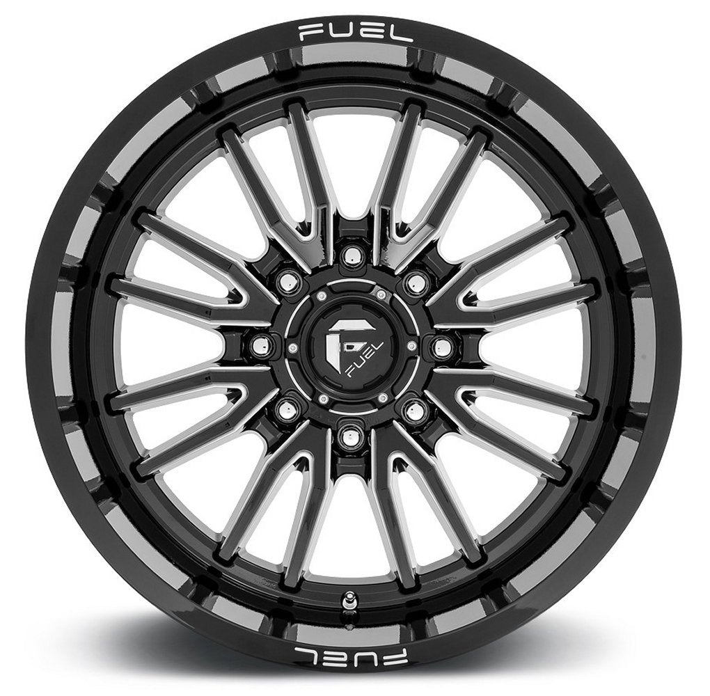 20x10 Fuel Off-Road Clash 8 Gloss Black Milled D761 8x180 -18mm - Flex Offroad