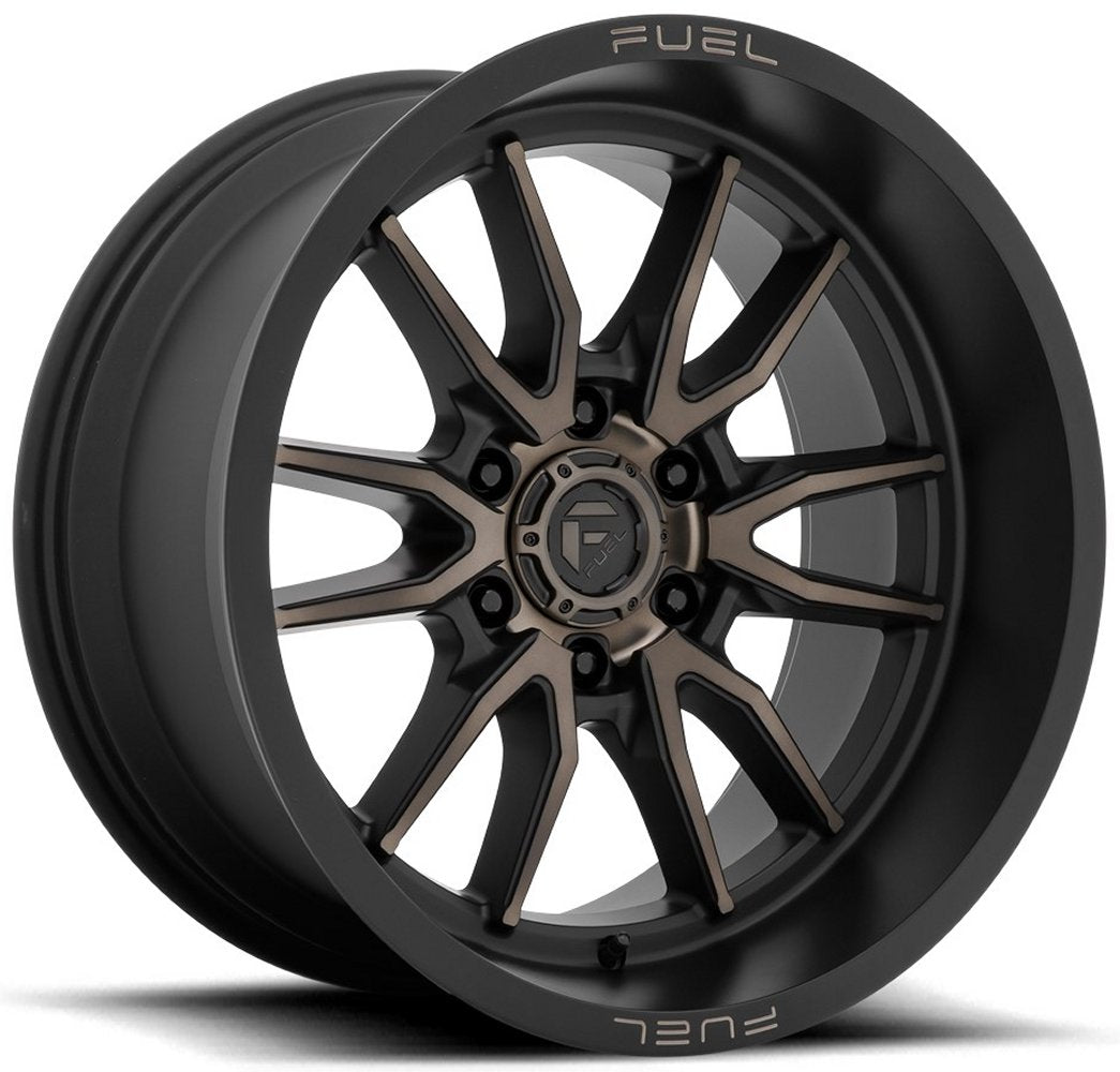 (Clearance - No Returns) 24x12 Fuel Off-Road Clash 6 Matte Black w/ Double Dark Tint D762 (* May Require Trimming) 6x135 -44mm