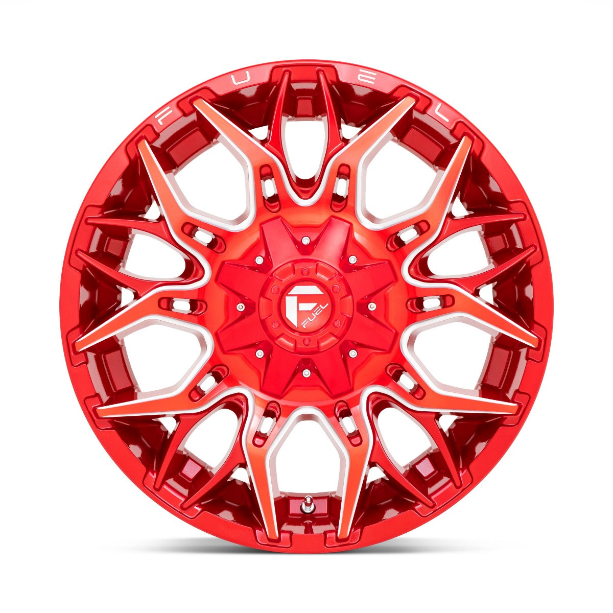 (Clearance - No Returns) 20x10 Fuel Off-Road Twitch Candy Red Milled D771 8x170 -18mm - Flex Offroad