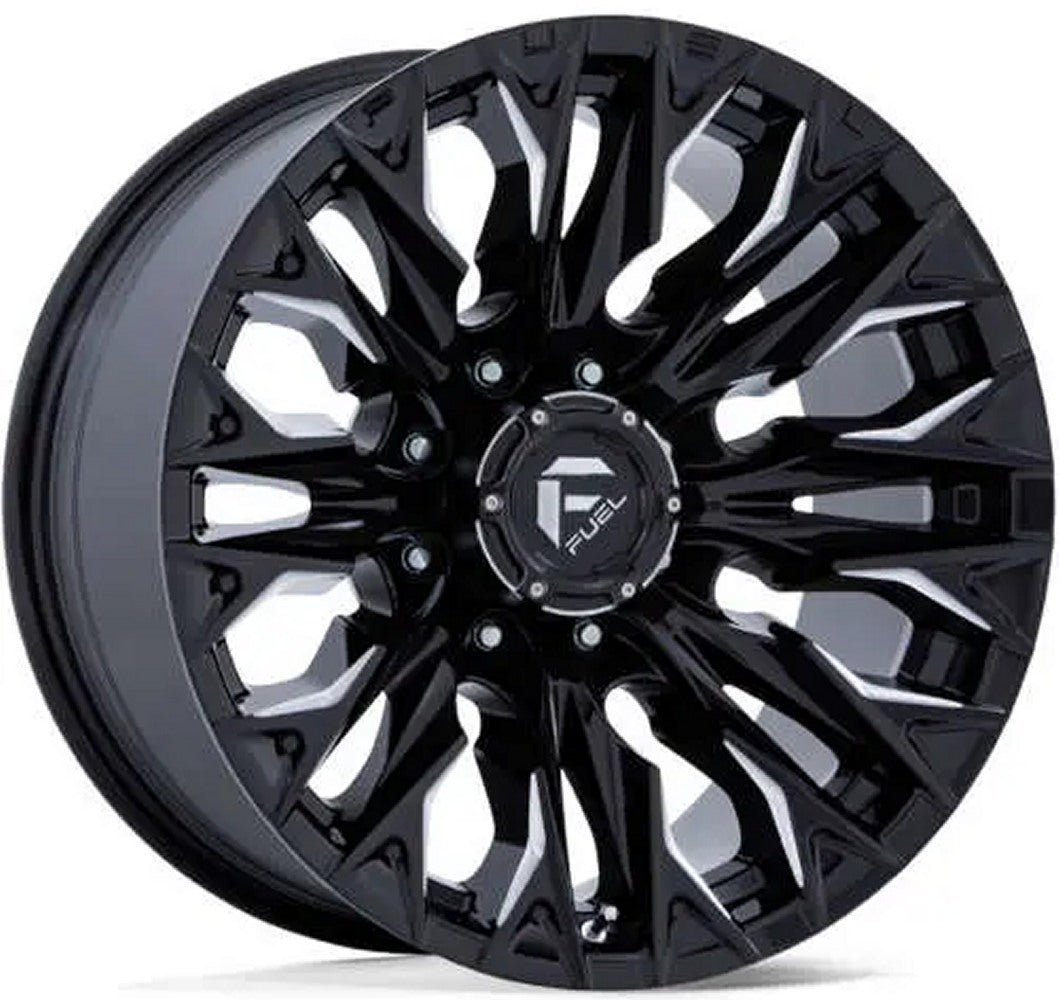 20x10 Fuel Off-Road Flame 8 Gloss Black Milled D803 8x180 -18mm