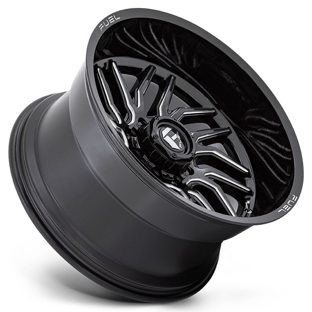 22x12 Fuel Off-Road Hurricane Gloss Black Milled D807 (* May Require Trimming) 6x5.5/139.7 -44mm - Flex Offroad