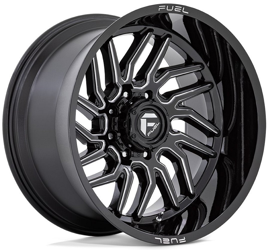 22x12 Fuel Off-Road Hurricane Gloss Black Milled D807 (* May Require Trimming) 6x135 -44mm - Flex Offroad