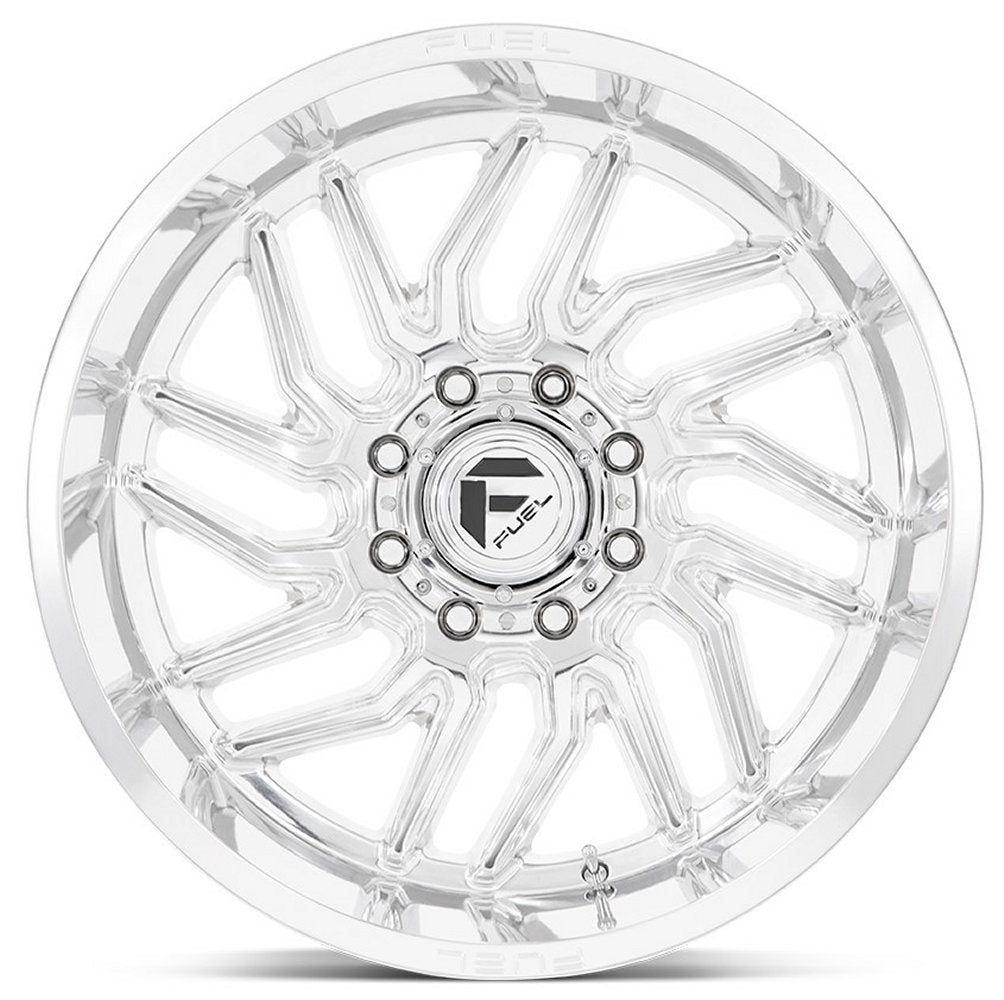 20x10 Fuel Off-Road Hurricane Polished Milled D809 8x180 -18mm - Flex Offroad