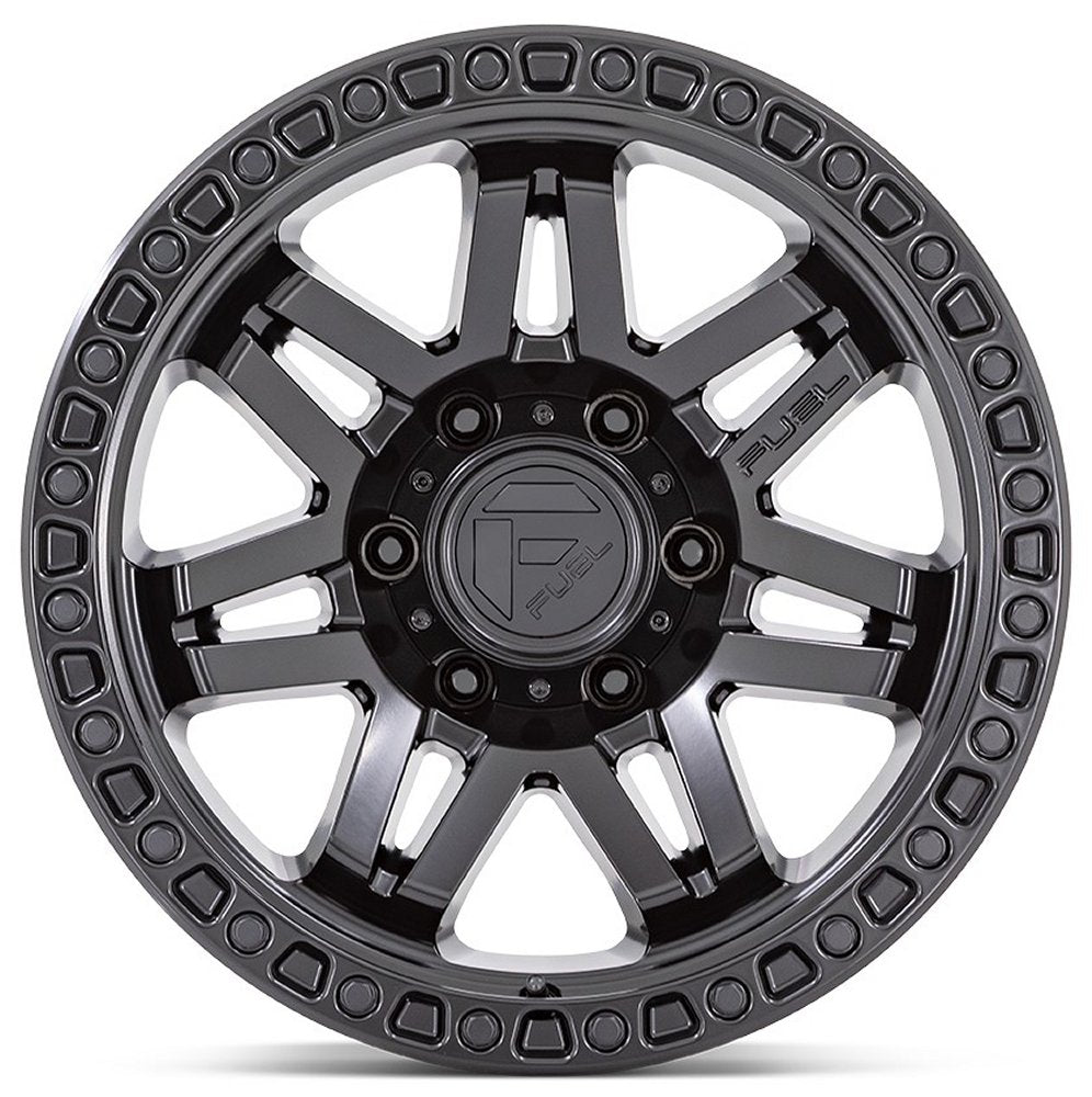 17x9 Fuel Off-Road Syndica Blackout D810 6x5.5/139.7 -12mm - Flex Offroad