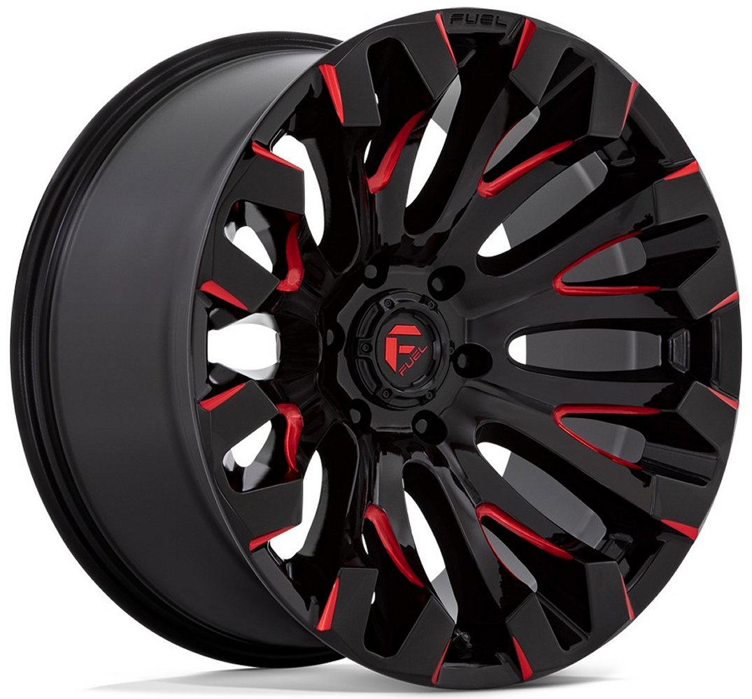 20x9 Fuel Off-Road Quake Gloss Black Milled w/ Red Tint D829 6x5.5/139.7 1mm - Flex Offroad