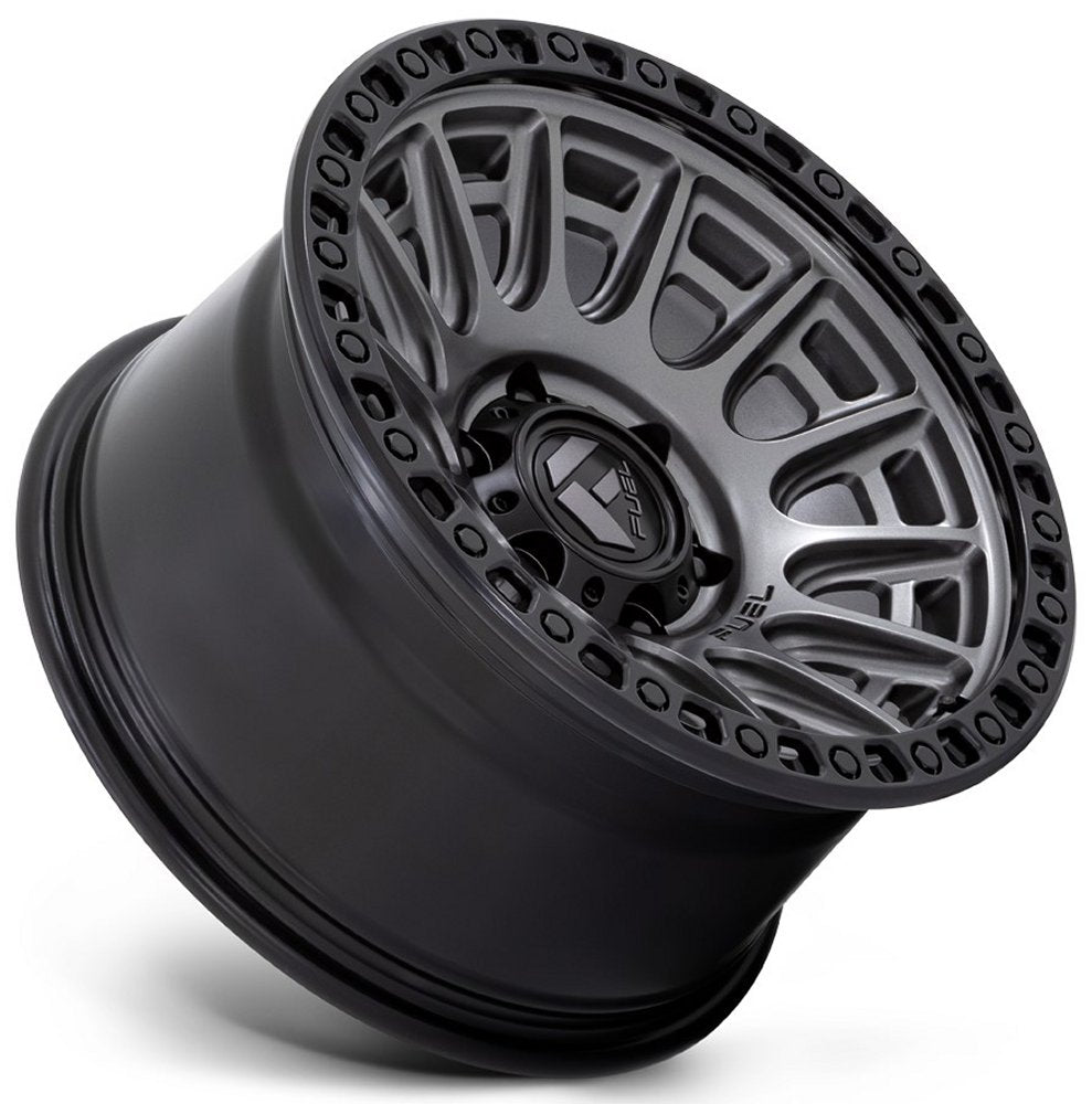17x8.5 Fuel Off-Road Cycle Matte Gunmetal w/ Black Ring D835 6x5.5/139.7 25mm - Flex Offroad