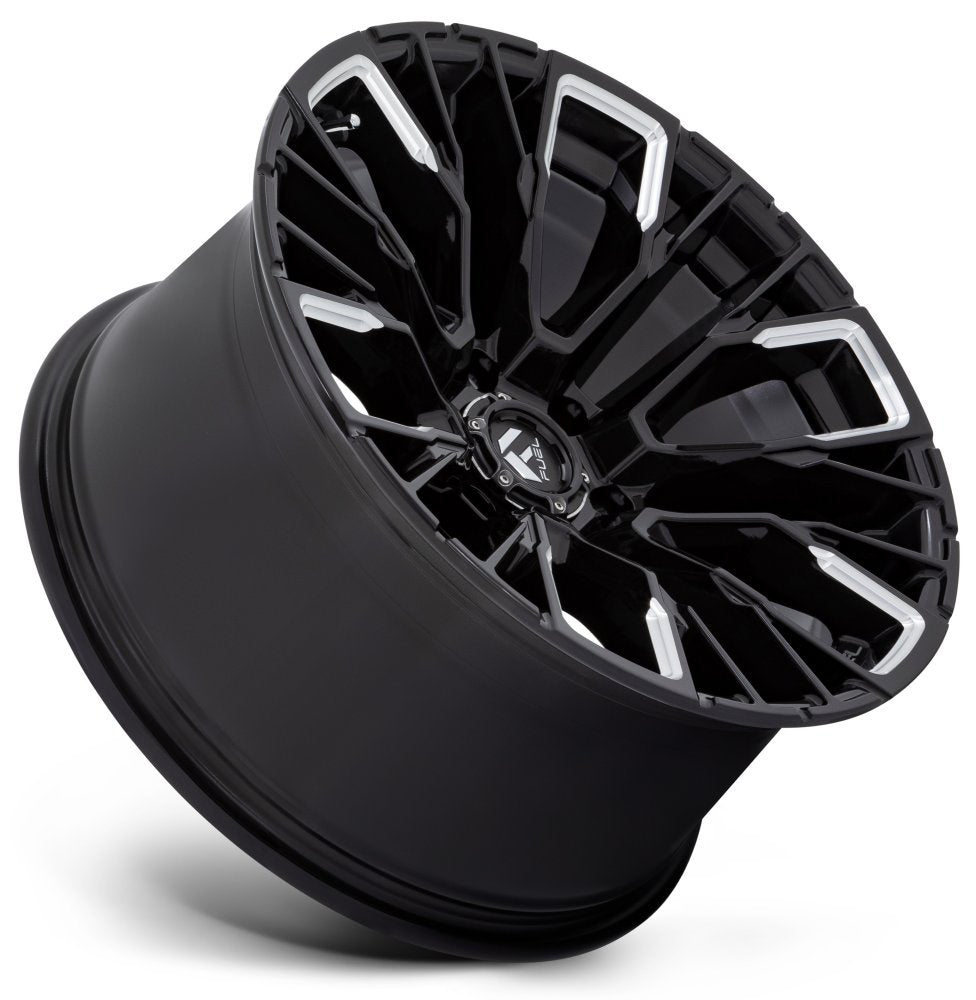 17x9 Fuel Off-Road Rebar 6 Gloss Black Milled D849 6x5.5/139.7 -12mm - Flex Offroad
