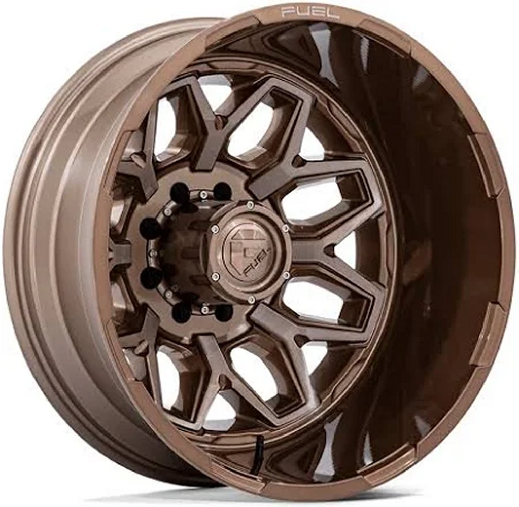 20x8.25 Fuel Off-Road Flux Platinum Bronze Dually Rear D876 8X6.5/165 -240MM 121.5C.B. - Flex Offroad