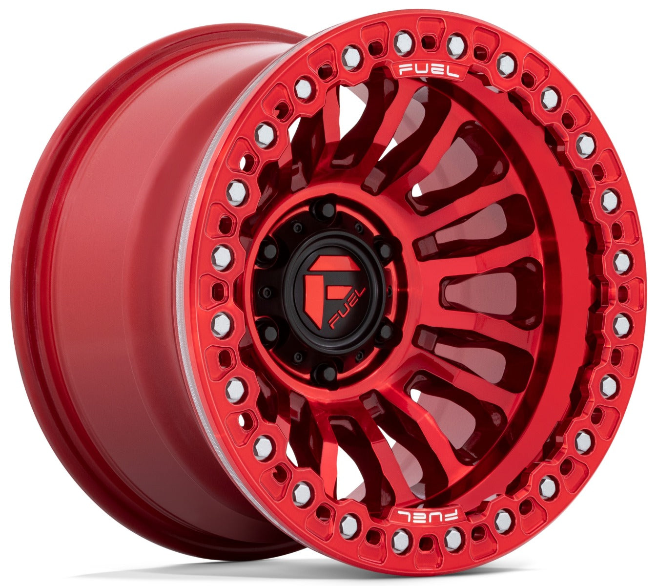 17x9 Fuel Off-Road Rincon Beadlock Candy Red FC125 8x6.5/165 -38mm - Flex Offroad