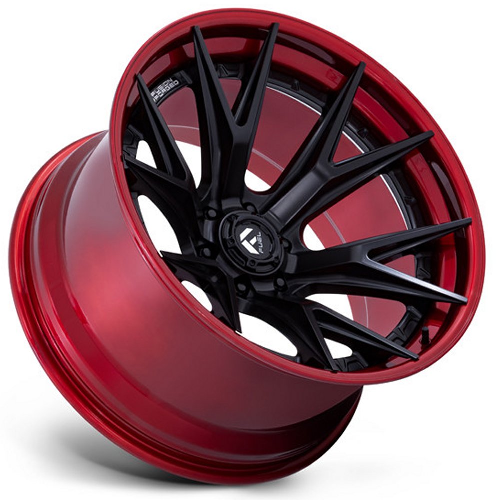 20x9 Fuel Off-Road Catalyst Matte Black w/ Candy Red Lip FC402 6x5.5/139.7 20mm - Flex Offroad