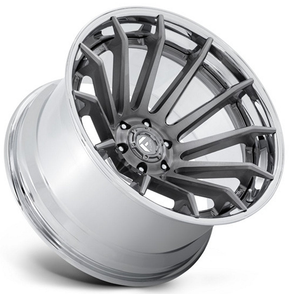 24X12 Fuel Off-Road Burn Platinum w/ Chrome Lip FC403 (* May Require Trimming) 5x5/127 -44mm