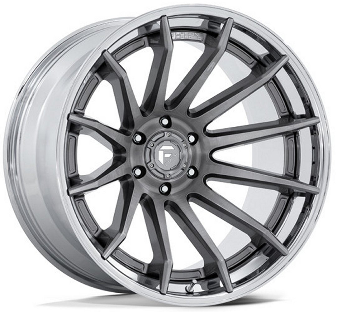 24X12 Fuel Off-Road Burn Platinum w/ Chrome Lip FC403 (* May Require Trimming) 5x5/127 -44mm