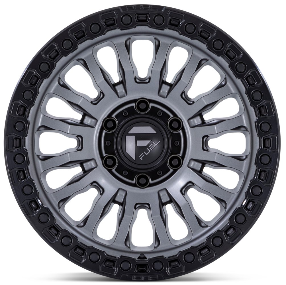 20x10 Fuel Off-Road Rincon Matte Gunmetal w/ Matte Black Lip FC857 8x170 -18mm