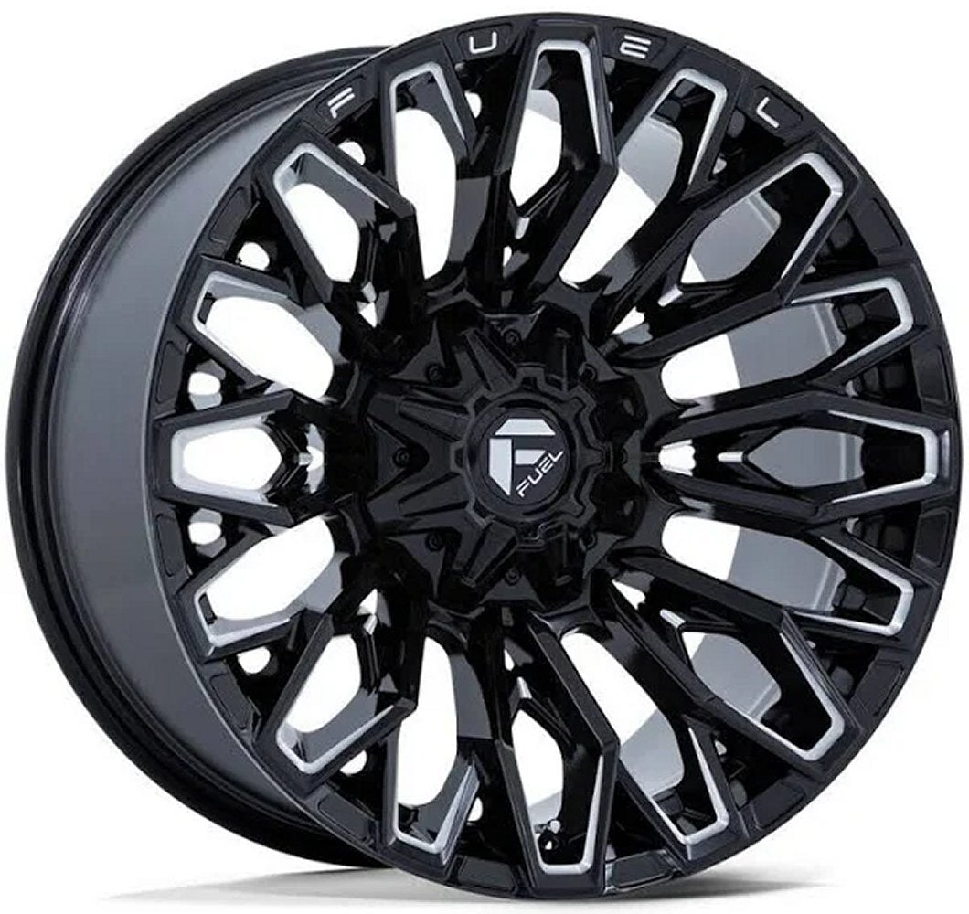 22x10 Fuel Off-Road Strike Gloss Black Milled FC865 8x180 -18mm