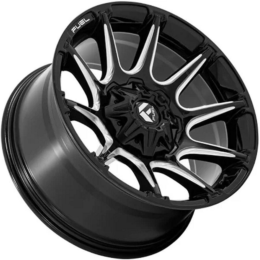 22X10 Fuel Off-Road Super C Gloss Black Milled FC880 8x170 -18mm - Flex Offroad