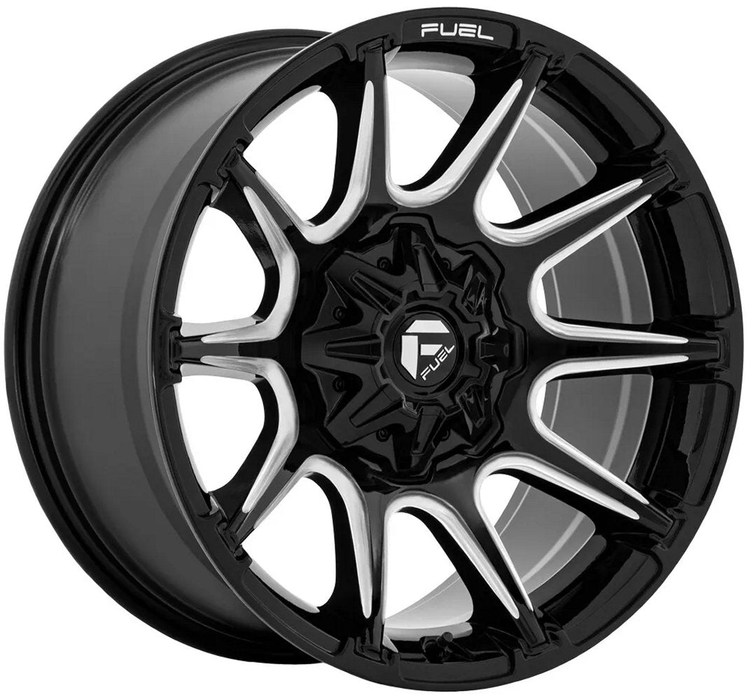 20X9 Fuel Off-Road Super C Gloss Black Milled FC880 6x135 6x5.5/139.7 1mm - Flex Offroad