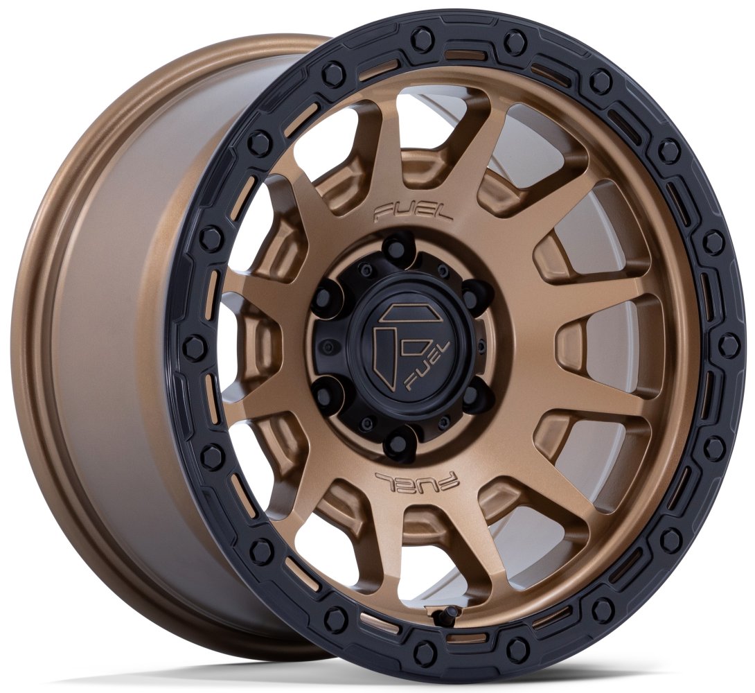 18X9 Fuel Off-Road Fortress Matte Bronze w/ Gloss Black Lip FC884 6x135 1mm