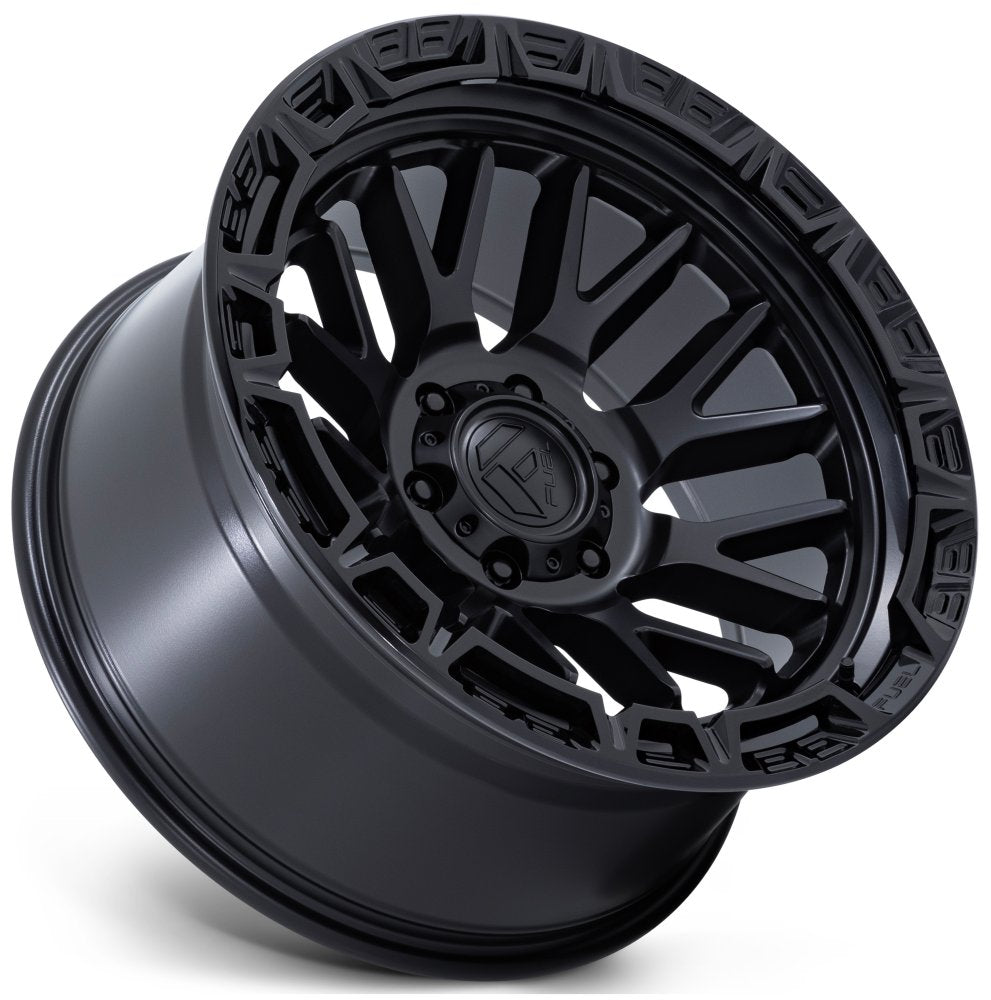 20X9 Fuel Off-Road Rail Matte Black w/ Gloss Black Lip FC890 6x5.5/139.7 1mm