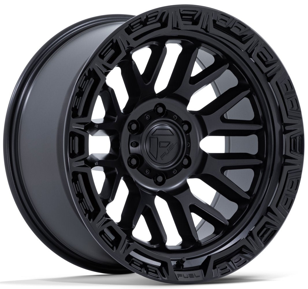 20X9 Fuel Off-Road Rail Matte Black w/ Gloss Black Lip FC890 6x5.5/139.7 1mm