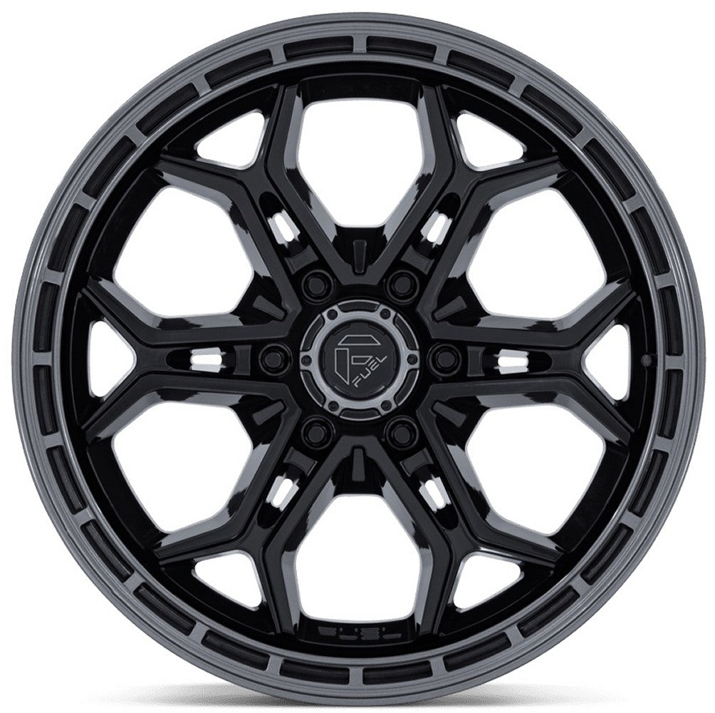 20x9 Fuel Off-Road Heathen Gloss Black w/ Gloss Gunmetal Lip FC896 6x5.5/139.7 20mm