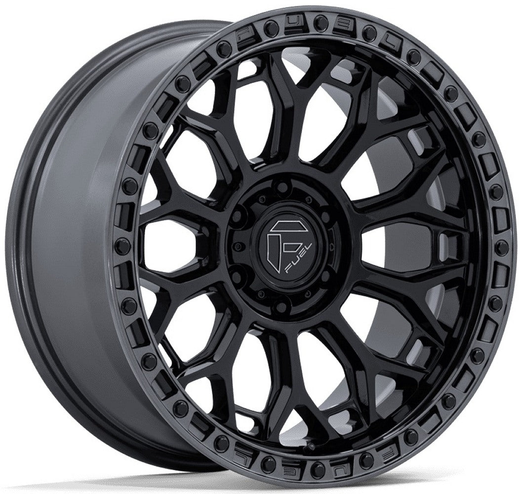 20x9 Fuel Off-Road Talcon Gloss Black w/ Gunmetal Lip FC901 6x5.5/139.7 20mm