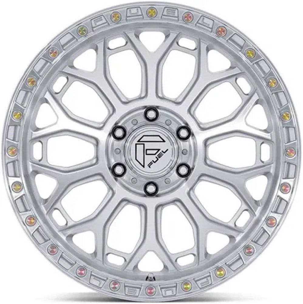 20X9 Fuel Off-Road Talon Gloss Silver Machined FC901 6x135 20mm