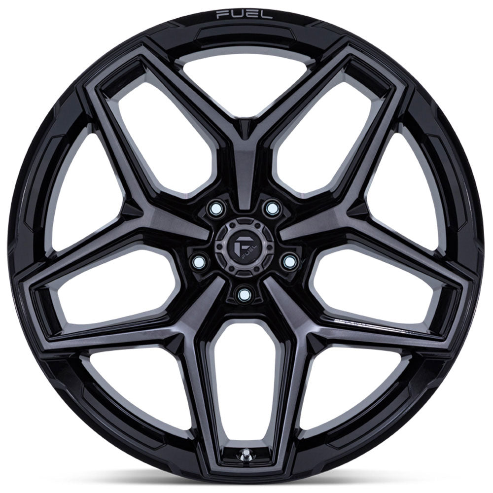 17X9 Fuel Off-Road Flux Gloss Black w/ Brushed Gray DDT (5-Lug) FC854 5x5/127 -12mm