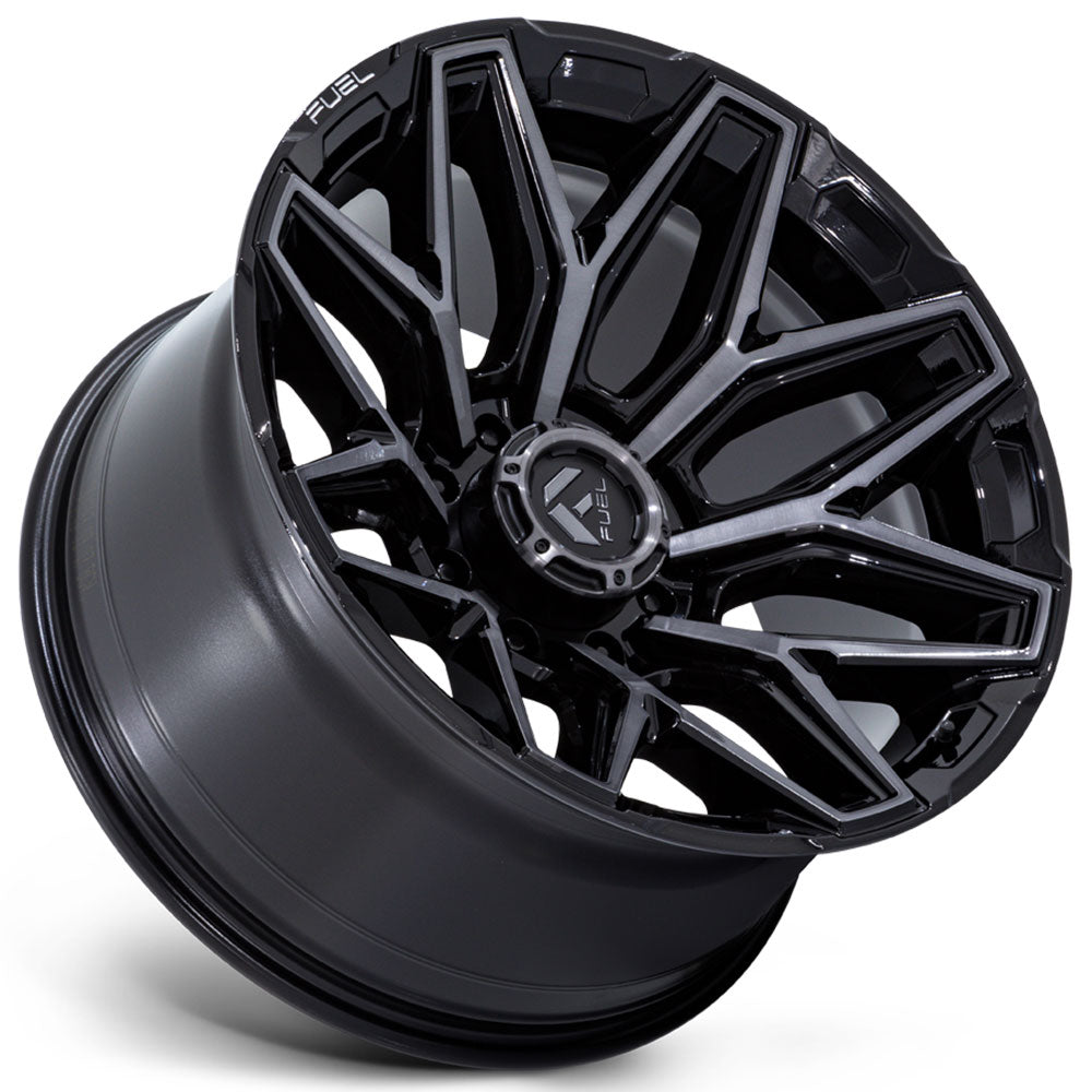 22x12 Fuel Off-Road Flux Gloss Black w/ Brushed Gray DDT (8-Lug) FC854 (* May Require Trimming) 8x170 -44mm