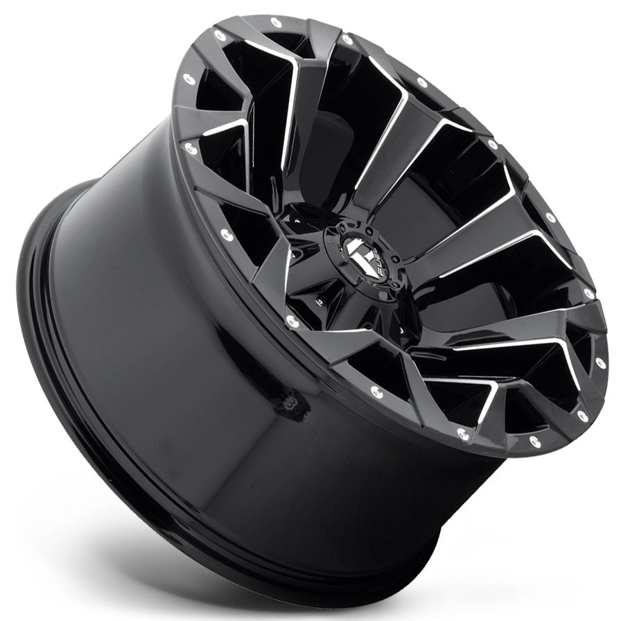 17x9 Fuel Off-Road Assault Gloss Black Milled D576 6x135 6x5.5/139.7 -12mm - Flex Offroad