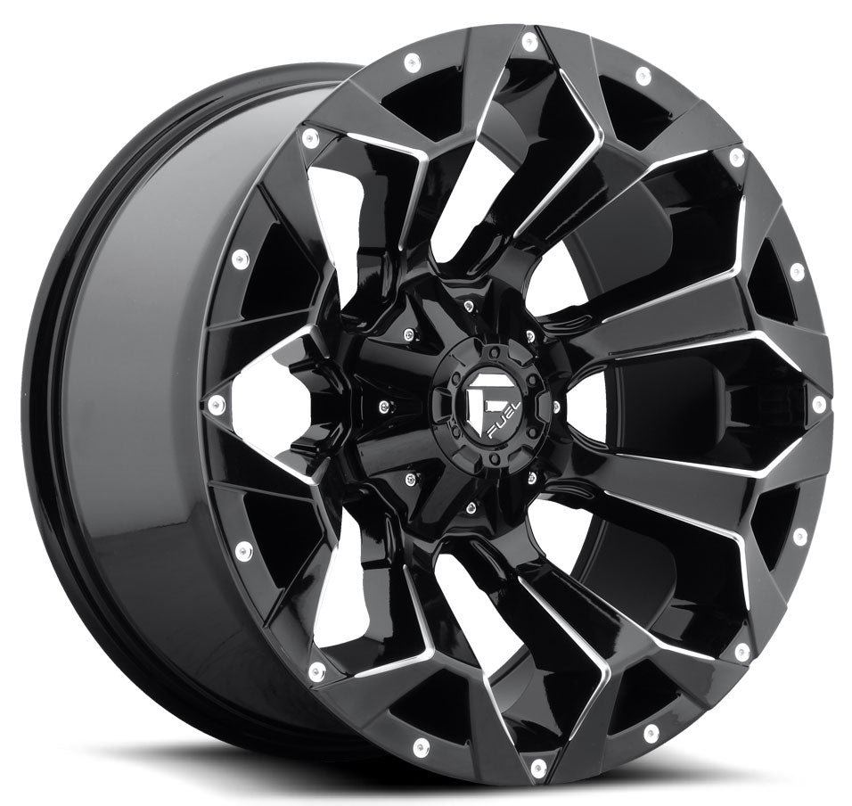20x10 Fuel Off-Road Assault Gloss Black Milled D576 5x4.5/114.3 5x5/127 -18mm - Flex Offroad