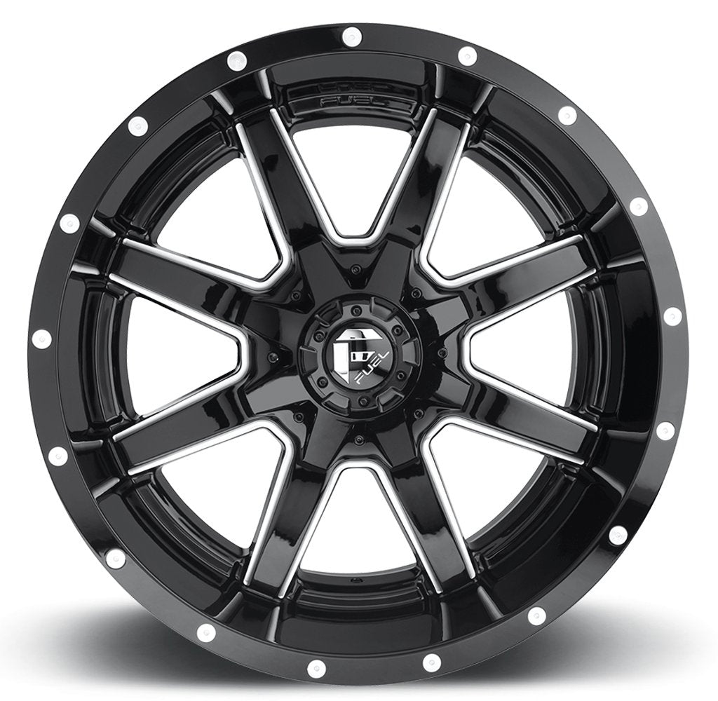 22X10 Fuel Off-Road Maverick Gloss Black Milled D610 8x180 10mm - Flex Offroad