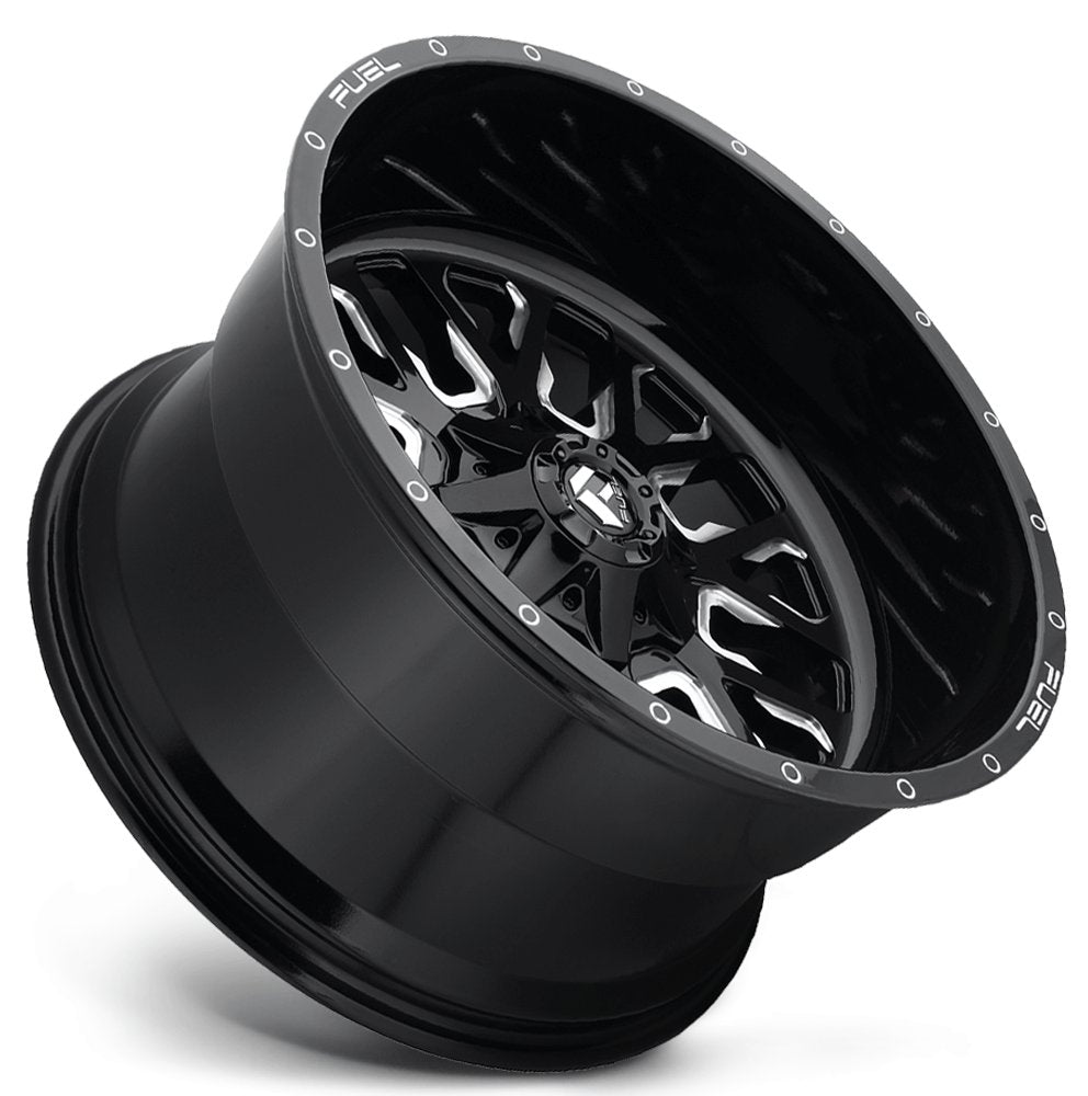 20x10 Fuel Off-Road Stroke Gloss Black Milled D611 6x135 6x5.5/139.7 -19mm - Flex Offroad