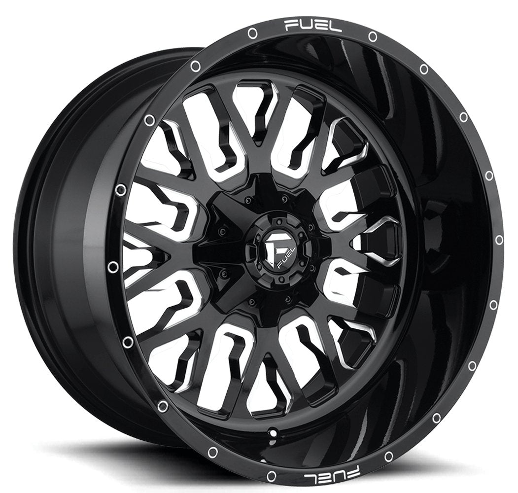 20x9 Fuel Off-Road Stroke Gloss Black Milled D611 6x135 6x5.5/139.7 1mm - Flex Offroad