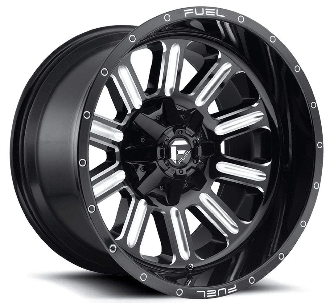 17x9 Fuel Off-Road Hardline Gloss Black Milled D620 5x4.5/114.3 5x5/127 -12mm - Flex Offroad
