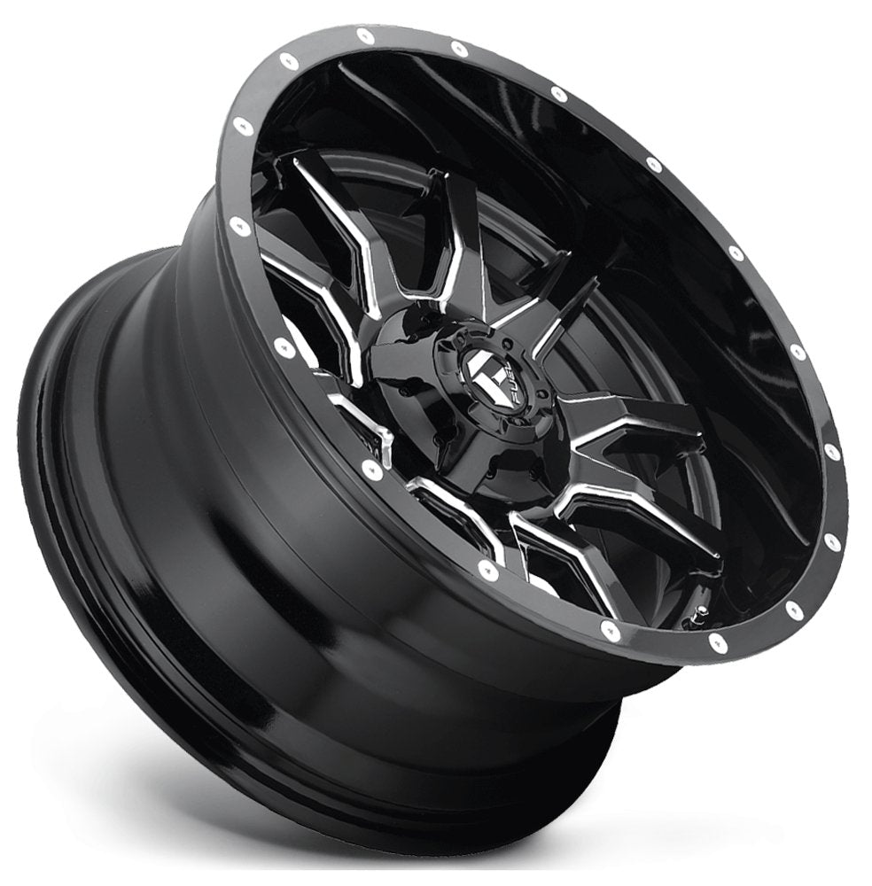 (Clearance - No Returns) 20x10 Fuel Off-Road Vandal Gloss Black Milled D627 5x4.5/114.3 5x5/127 -18mm