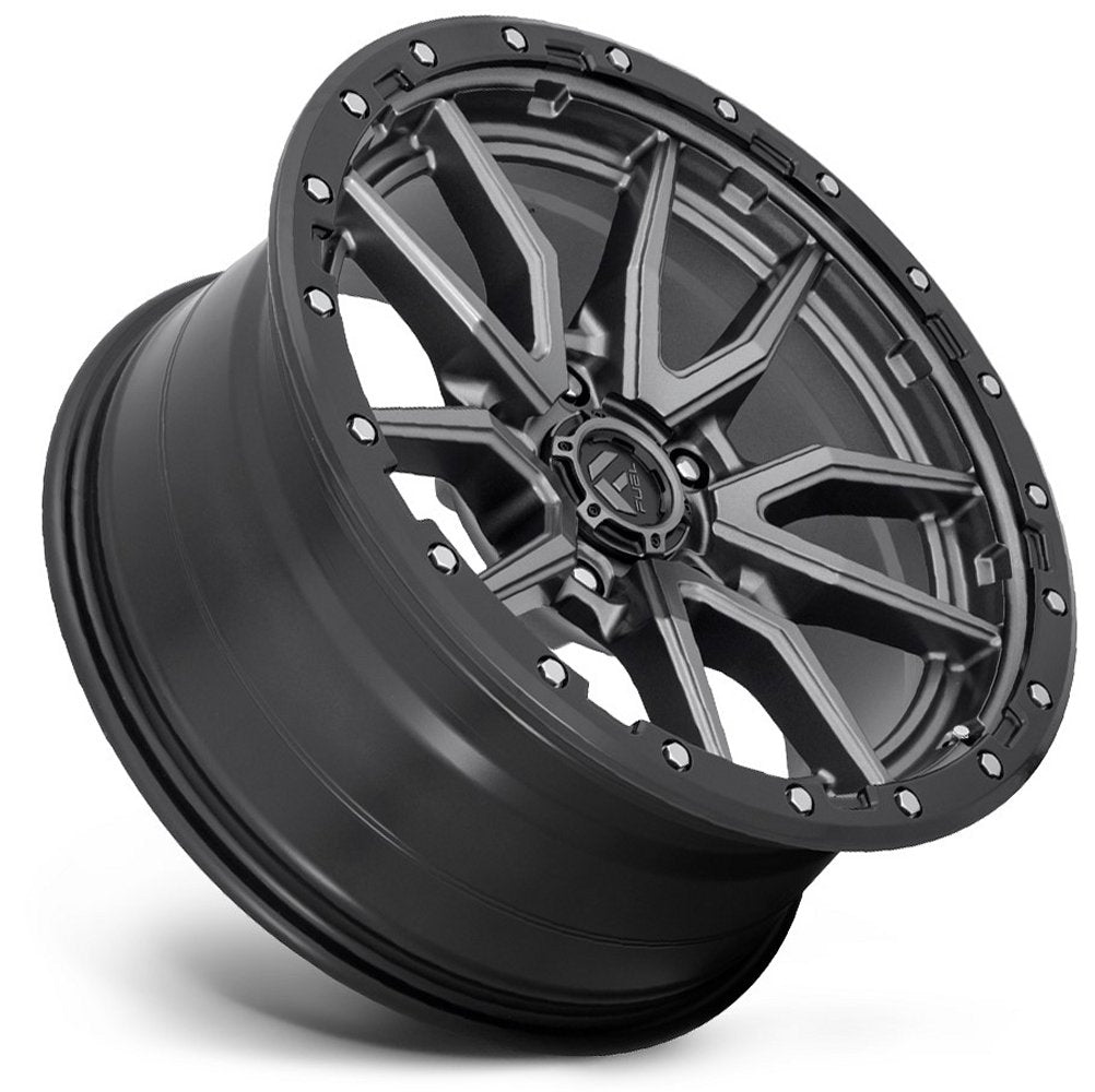 20x9 Fuel Off-Road Rebel 6 Anthracite w/ Black Lip (5 Lug) D680 5x5/127 20mm