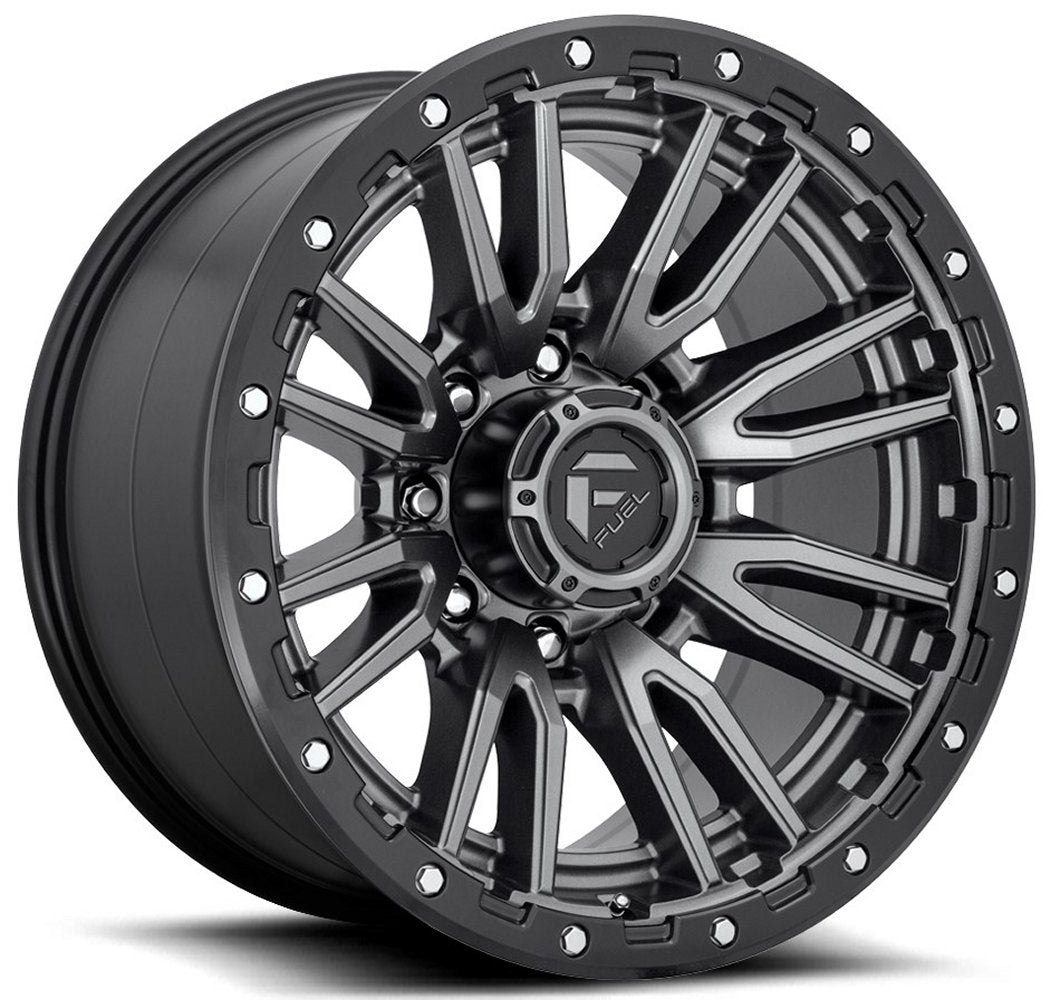 22x10 Fuel Off-Road Rebel 8 Anthracite w/ Black Lip D680 (8 Lug) 8x6.5/165 -18mm - Flex Offroad