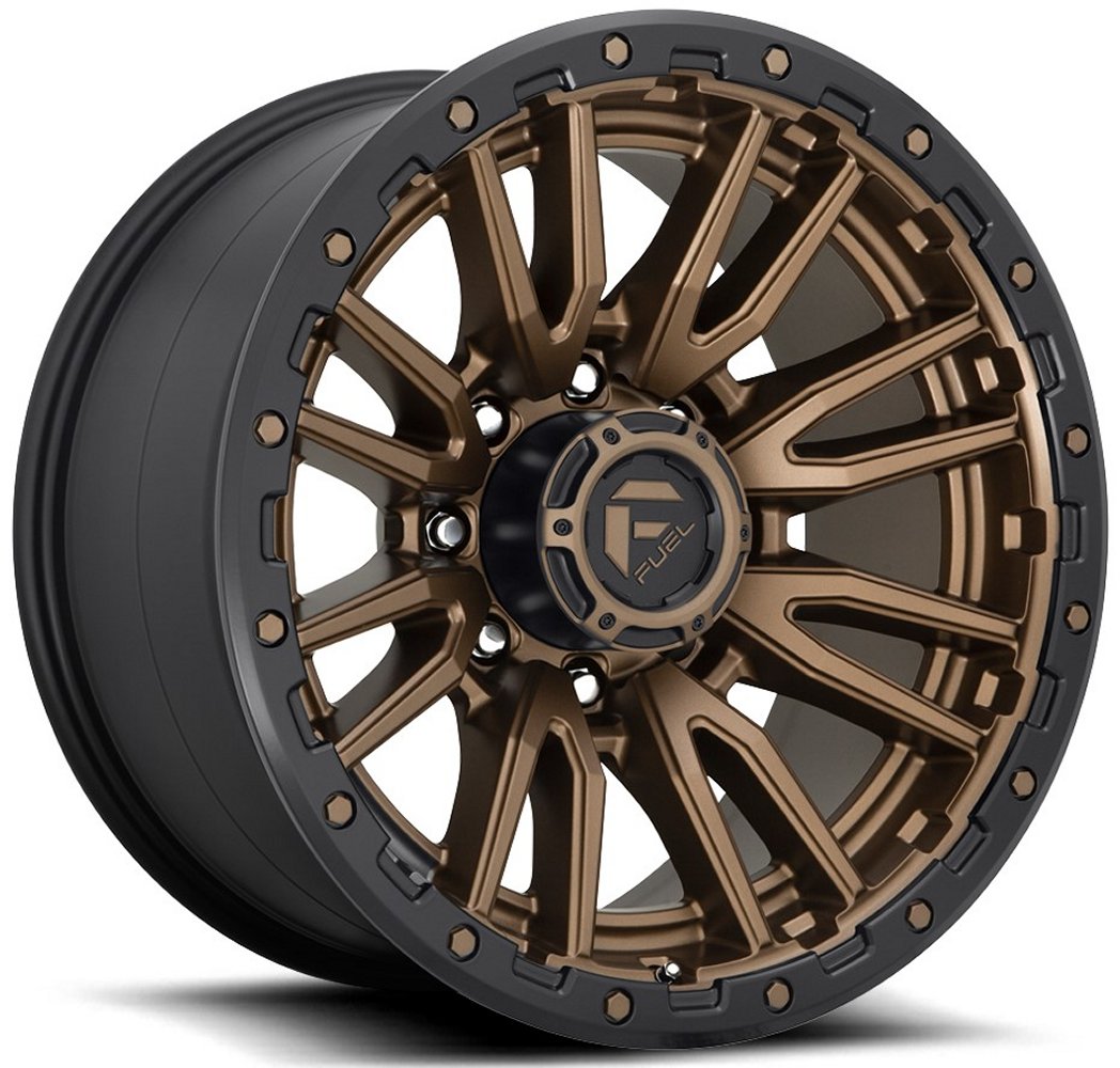 22x12 Fuel Off-Road Rebel 8 Bronze w/ Black Lip D681 (8 Lug) (* May Require Trimming) 8x170 -44mm - Flex Offroad