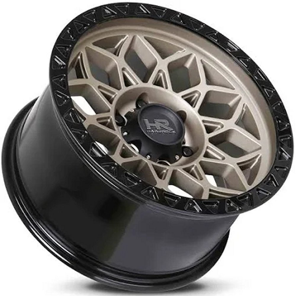 17x9 Hardrock Off-Road H108 Matte Bronze w/ Matte Black Lip Ring 6x5.5/139.7 -12mm