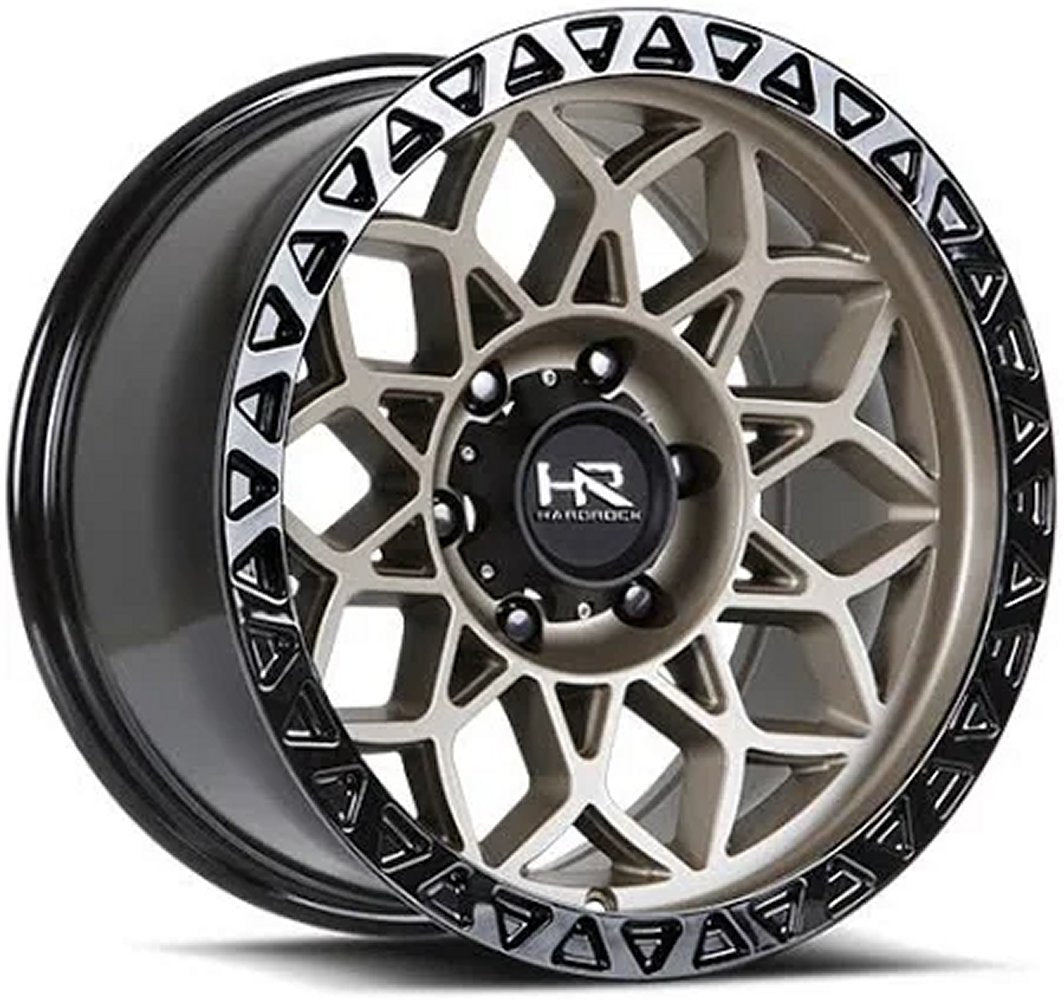 17x9 Hardrock Off-Road H108 Matte Bronze w/ Matte Black Lip Ring 6x5.5/139.7 -12mm